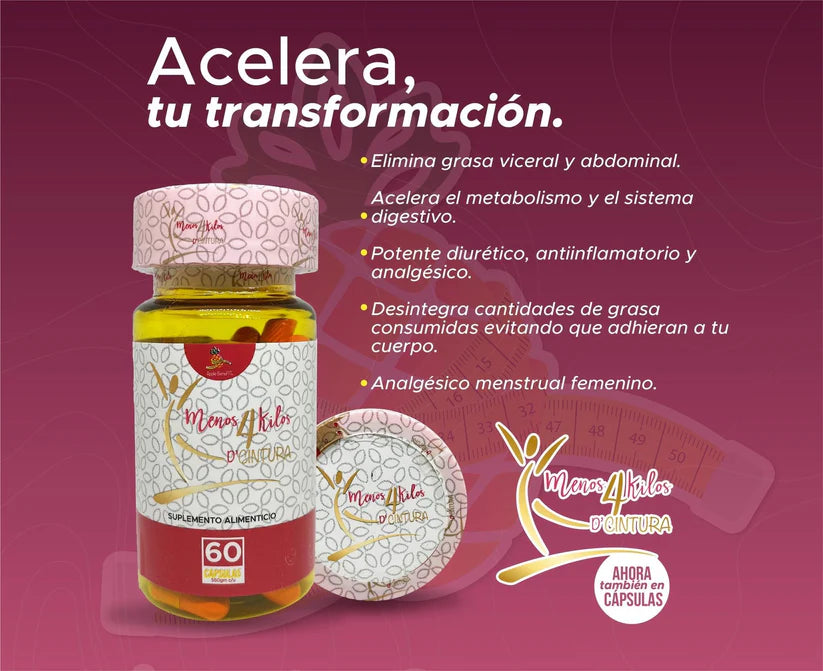 Menos 4 kilos D’cintura capsulas
